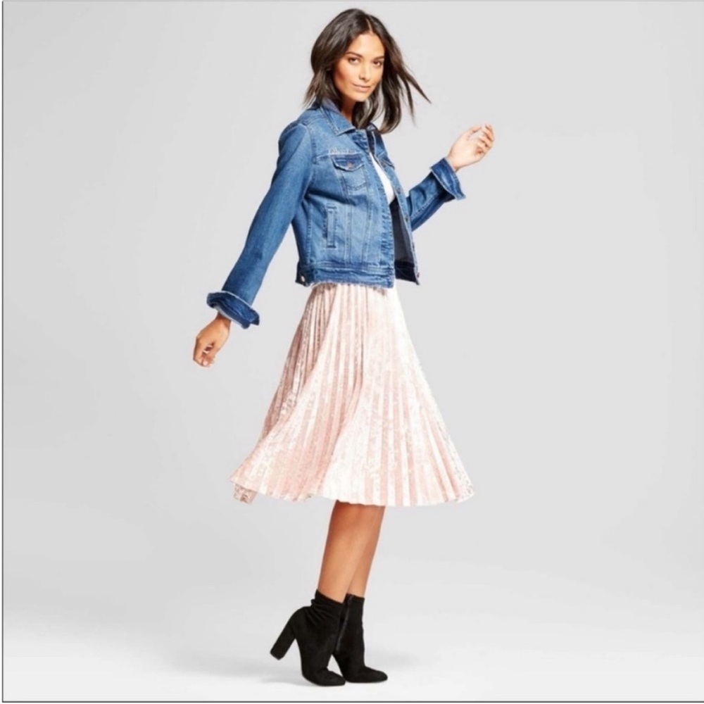 A New Day Crushed Velvet Midi Skirt